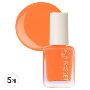 파셋 셀럽 네일컬러 폴리쉬 매니큐어, 104 네온 코랄팝, 8ml, 5개