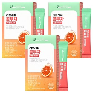셀트리온 이너랩 리프레쉬 콤부차 자몽허니맛, 3개, 10개입, 5g