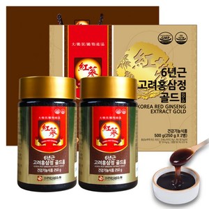 고려인삼유통 6년근 고려홍삼정 골드 + 쇼핑백, 500g, 1개