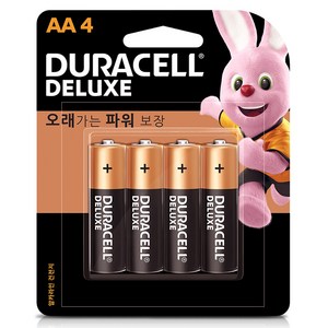 듀라셀 디럭스 알카 AA건전지, 4개입, 1개