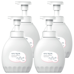 아이깨끗해 프리미엄 모이스처 폼 핸드솝 퓨어 로즈, 450ml, 4개