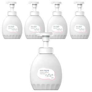 아이깨끗해 프리미엄 모이스처 폼 핸드솝 퓨어 로즈, 450ml, 5개