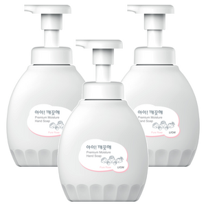 아이깨끗해 프리미엄 모이스처 폼 핸드솝 퓨어 로즈, 450ml, 3개