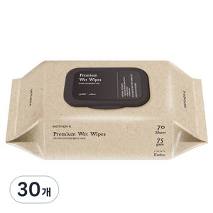 마더케이 프리미엄 물티슈 캡형, 75g, 70매, 30개
