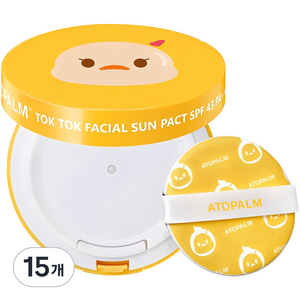 아토팜 유아용 톡톡 페이셜 선팩트 SPF43 PA+++, 15g, 15개