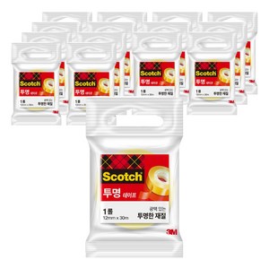 스카치 테이프 550 리필 12mm x 30m, 15개