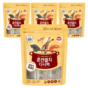해표 훈연멸치 다시팩, 4개, 120g