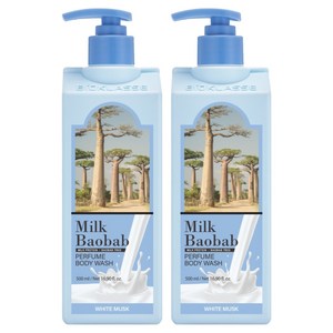 밀크바오밥 퍼퓸 바디워시 화이트머스크, 500ml, 2개