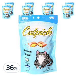 모찌네 고양이 프리미엄 캣픽 비스켓 간식, 참치맛, 85g, 36개
