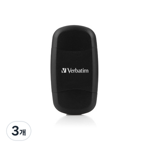 버바팀 USB3.0 미니 카드 리더기, 블랙, 3개