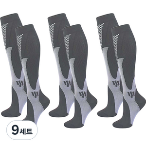 아스모 남성용 등산 양말, 그레이, 9세트