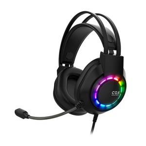 COX 초경량 가상7.1 LED 게이밍 헤드셋, 블랙, CH7