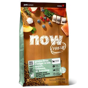 now 어덜트 강아지 프레쉬 스몰브리드 건식사료, 연어, 2kg, 1개