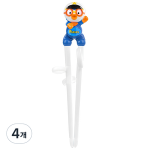 에디슨 경찰 뽀로로 아동교정젓가락 1단계 오른손용, 블루, 4개