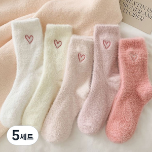 러브 임산부 수면양말 5켤레 세트, 5세트