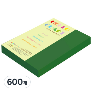 종이문화 친환경 양면색상지 No40 초록, 600개
