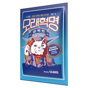 모래혁명 응고형 퍼펙트 벤토나이트 고양이 모래, 12.6kg, 1개, 무향