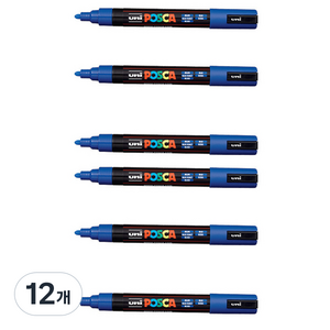 포스카 컬러마커 PC-5M BLUE, 12개, 1색