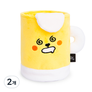 프롬벳 강아지 생맥주 노즈워크 장난감, 노랑, 2개
