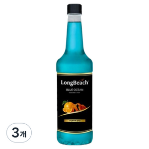 롱비치 블루오션 시럽, 740ml, 3개