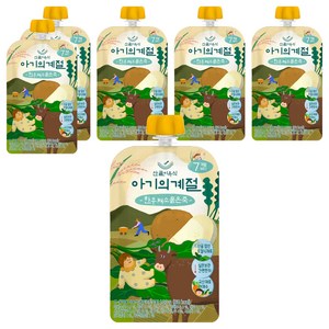 에코맘의산골이유식 아기의 계절 한우 채소 묽은죽, 100g, 6개