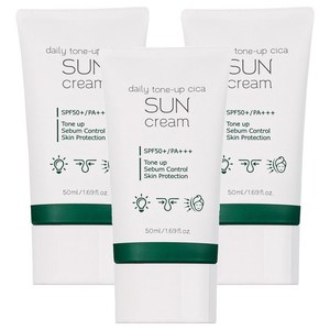 프레티 데일리 톤업 시카 선크림 SPF50+ PA+++, 50ml, 3개