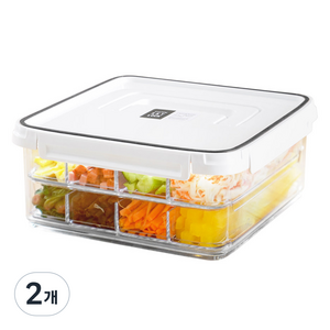 창신리빙 스카이락 칸칸 김밥재료 보관용기, 2개, 3.8L