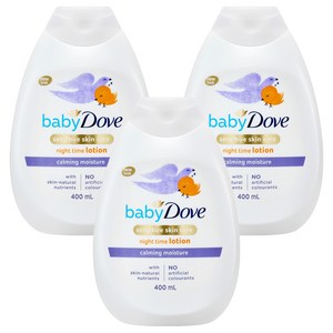 베이비도브 카밍 모이스처 바디로션, 400ml, 3개