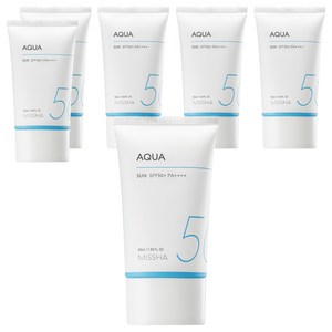 미샤 올 어라운드 세이프 블록 아쿠아 선크림 SPF50+ PA++++, 50ml, 6개