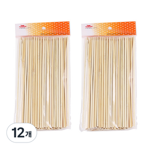 블룸엣홈 대나무 핫바 꽂이 중 22cm, 100개, 12개