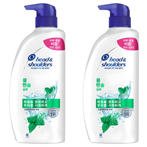 헤드앤숄더 쿨 멘솔 샴푸 멘솔향, 850ml, 2개