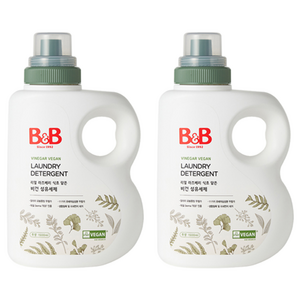 비앤비 비건 섬유 유아 세제, 1.5L, 2개