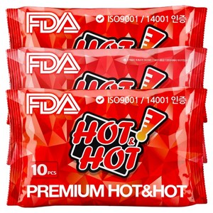 핫앤핫 프리미엄 핫팩 10p, 3개