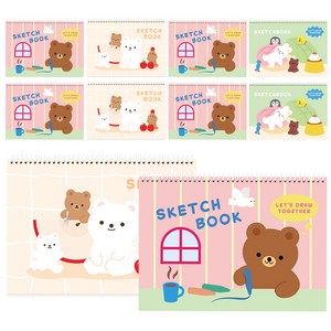 탐사 플러피 스케치북 130g, 8절, 10개, 20매