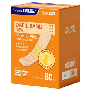 대일밴드 뉴오리진 아크리놀반창고 1회용, 80개입, 1개