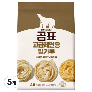 곰표 고급제면용 밀가루, 2.5kg, 5개