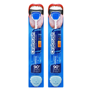 오라브러쉬 혀클리너 블루 + 보관캡, 30g, 2개