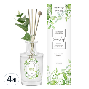 더허브샵 프리미엄 리프 디퓨저, 4개, 180ml, 아카시아모링가
