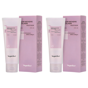비건이펙트 슬로우 앤 에이징 저분자 콜라겐 물광 랩마스크 80ml, 1개입, 2개