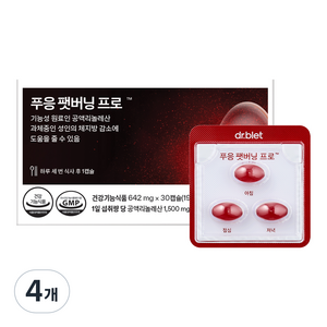 푸응 팻버닝 프로 다이어트식품, 30정, 4개