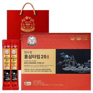 장수정 홍삼타임 25 장원 30P + 쇼핑백, 1개, 300g