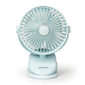 BRUNO 무선 미니 클립팬 선풍기, BCF-2117SB, 스카이블루