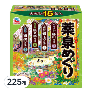 바스로망 온천기행 약천 입욕제 4계절향, 30g, 225개