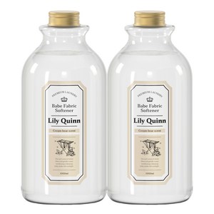 릴리퀸 유아 섬유유연제 크림베어, 2개, 1L