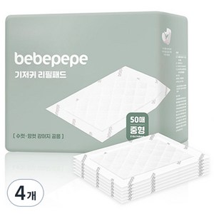 베베페페 강아지 기저귀 리필패드, 중형, 50개입, 4개