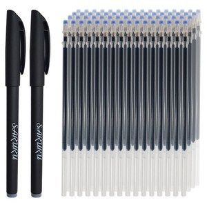 사루루 기화펜 2p + 리필심 100p 0.5mm, 블루, 1개