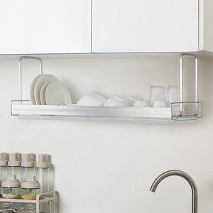 코멧 키친 나사고정 부착식 식기건조대 800 x 240 x 250 mm, 1단, 실버
