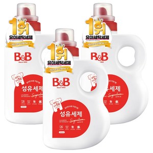 비앤비 유아 섬유 세제 시그니처향, 1.5L, 3개