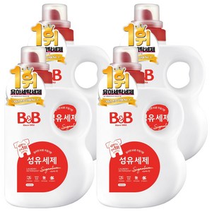 비앤비 유아 섬유 세제 시그니처향, 1.5L, 4개