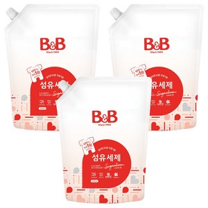 비앤비 유아 섬유 세제 알러젠프리향 캡리필형, 1.5L, 3개